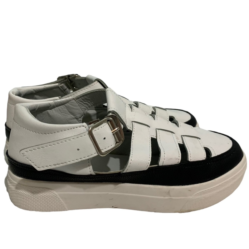 5 for 20 Fashion white closed toed platform sandals